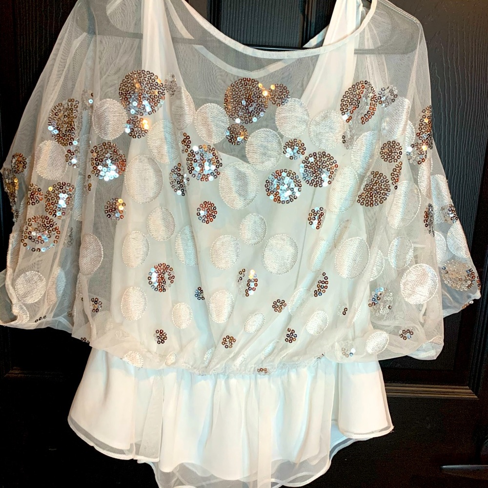 Dress Barn Collection Blouse with circle sequins